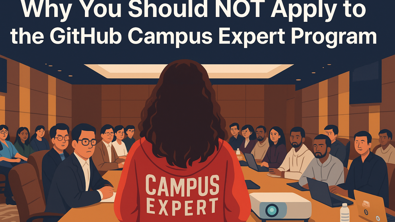 Why you should NOT apply to the Campus Expert program?