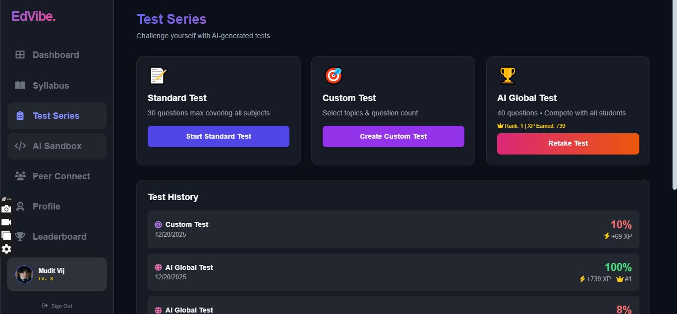 EdVibe, AI companion for students.