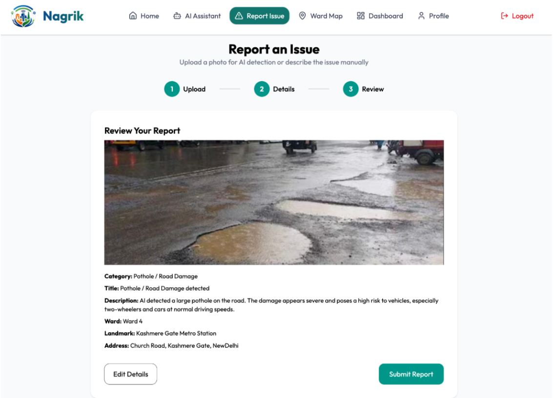 Nagrik – AI Powered Smart Civic Platform