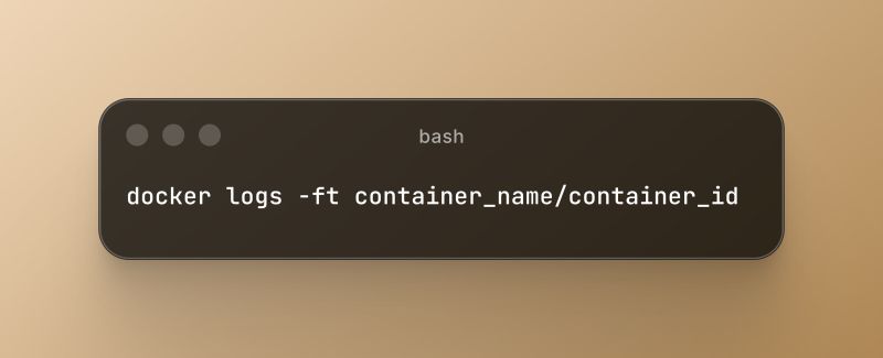 Docker Logs Monitoring with -ft Flag | Pradumna Saraf posted on the topic | LinkedIn