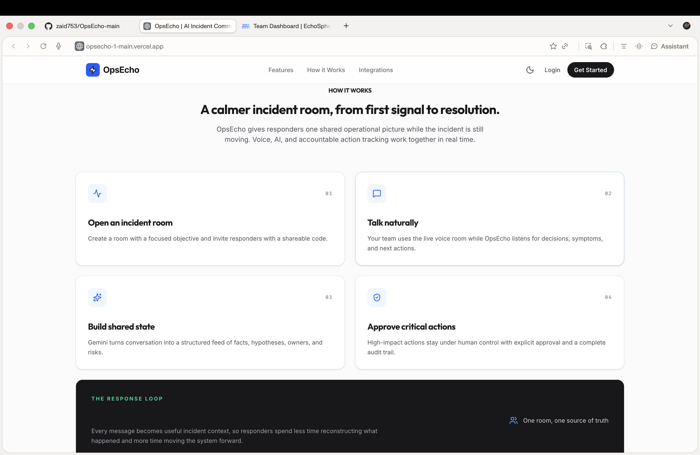 OpsEcho - Voice Incident Commander