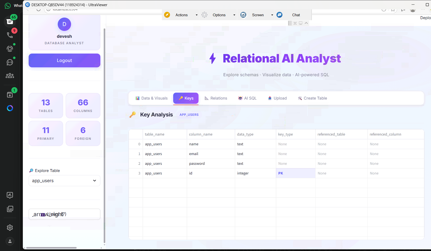AI DATABASE ANALYZER