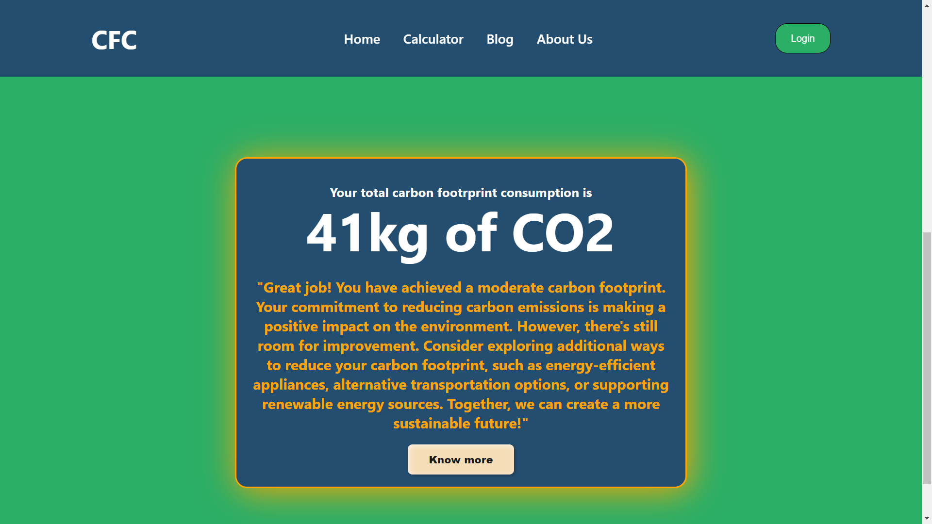 Carbon Footprint Calculator