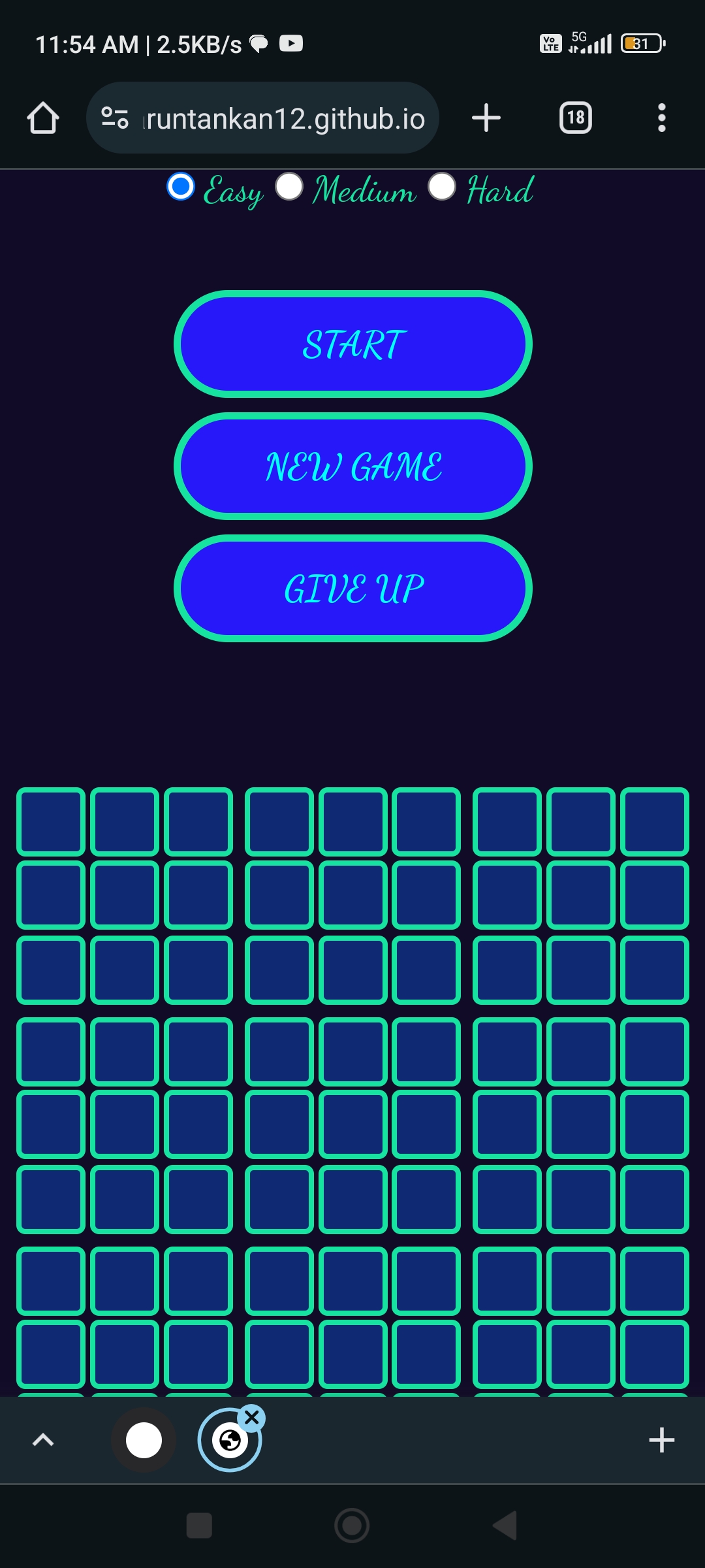 Sudoku game Sudoku game
