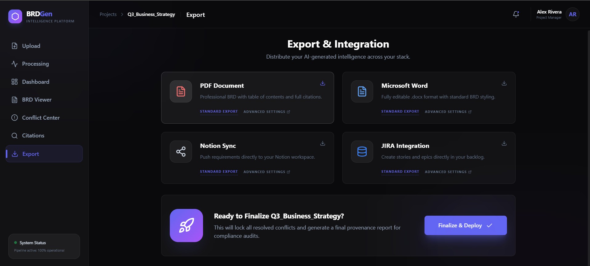BRDGen — Business Requirements Document Generation Agent