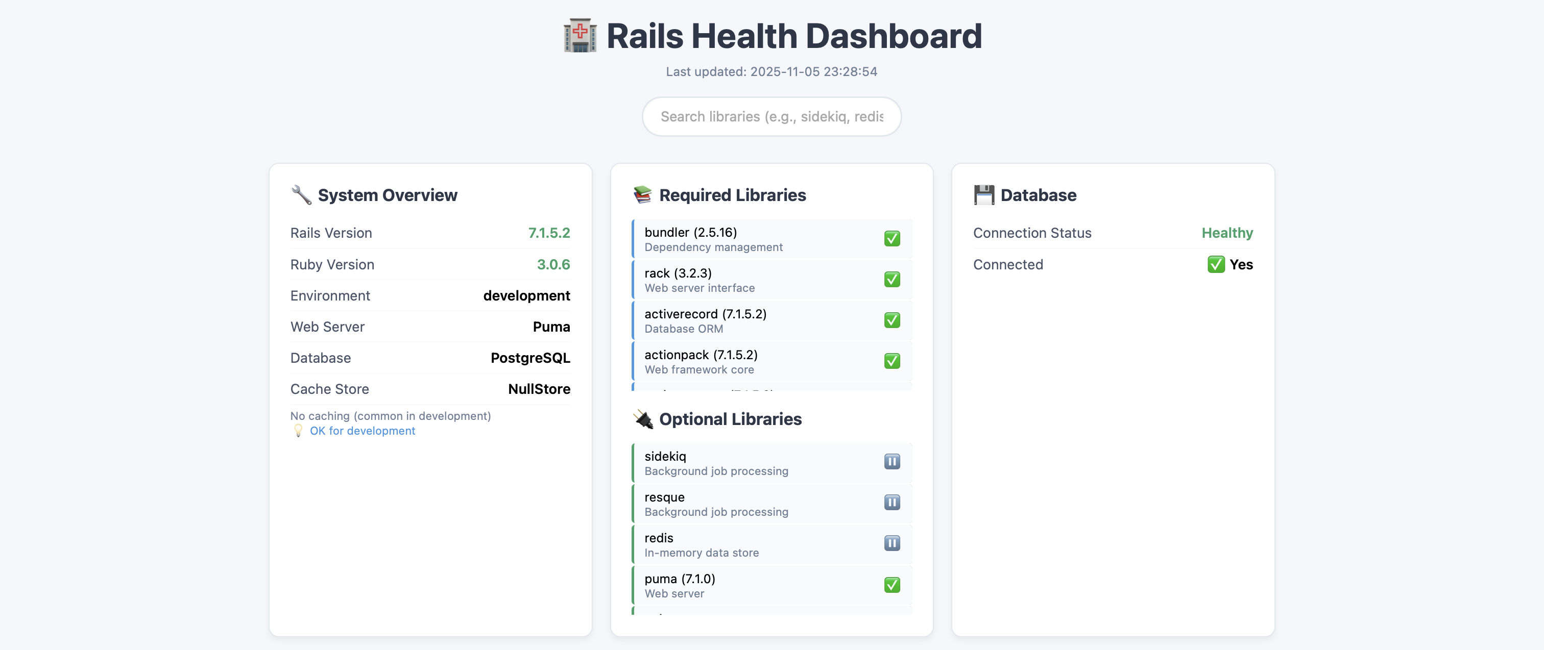 Rails Health Monitor :: Simplify Rails App Maintenance & Security Checks