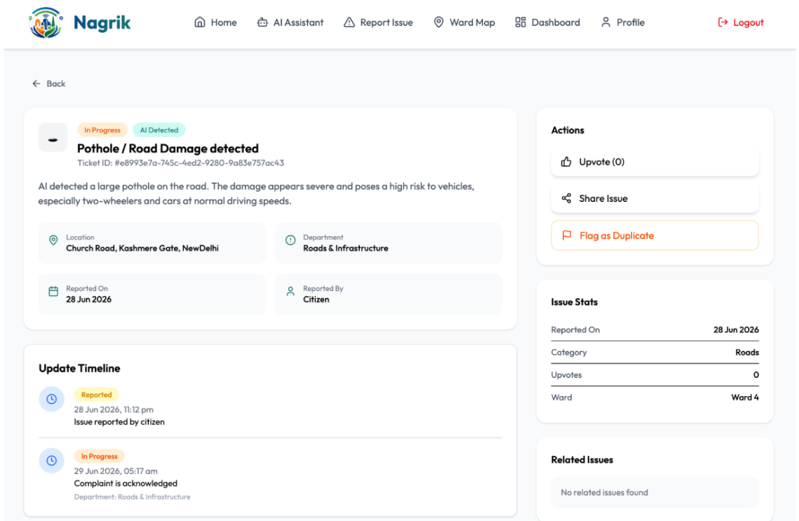 Nagrik – AI Powered Smart Civic Platform