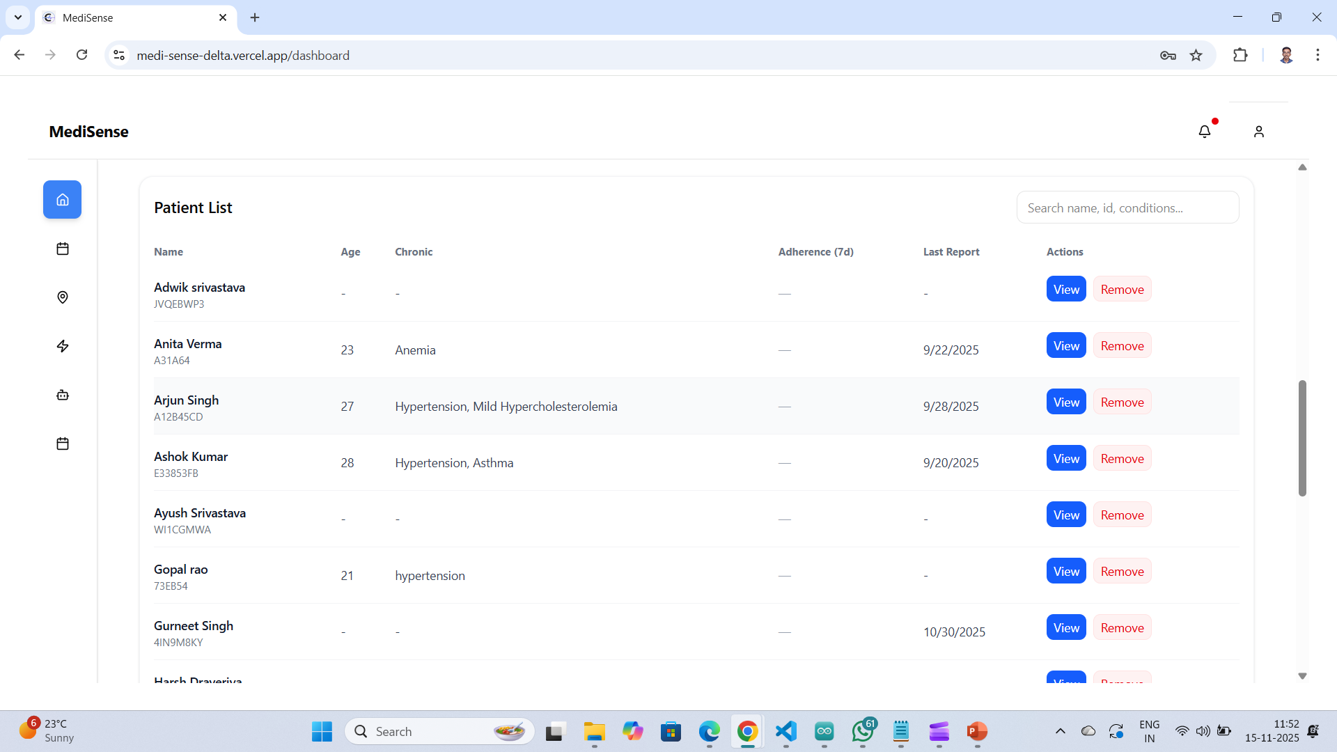 Smart Health Monitoring and Assistance System Smart Health Monitoring and Assistance System