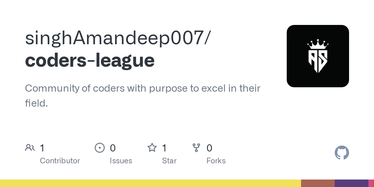 GitHub - singhAmandeep007/coders-league: Community of coders with purpose to excel in their field.