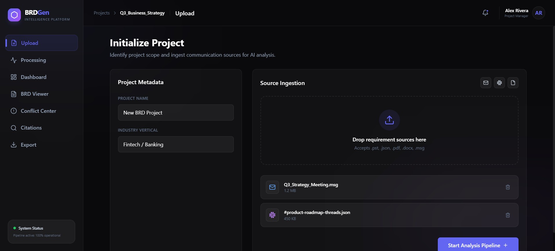 BRDGen — Business Requirements Document Generation Agent
