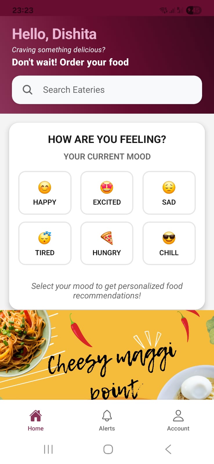 Building Project - Ordering Food on an App