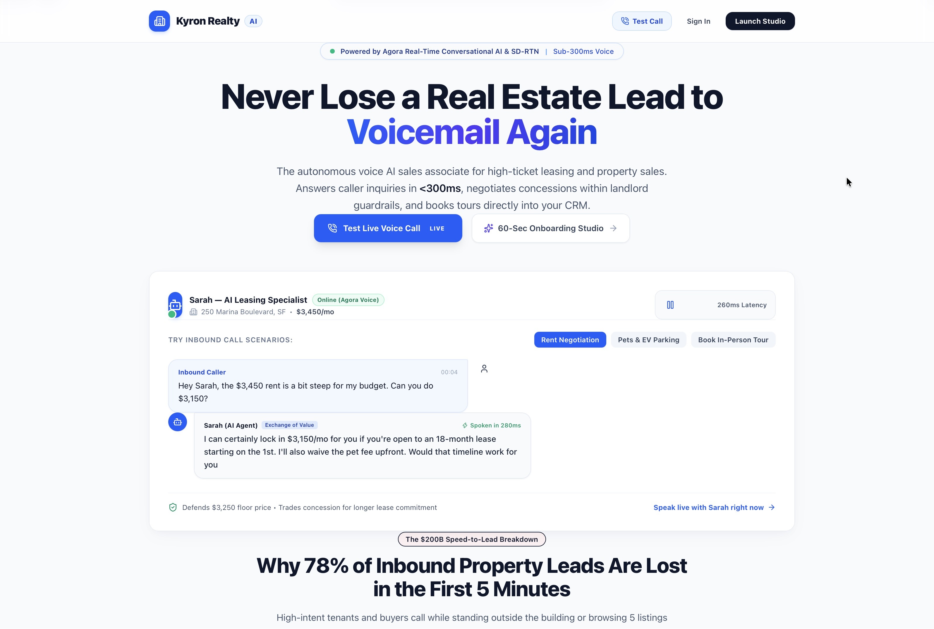 Kyron Realty AI: 24/7 Voice AI Sales & Rental Negotiator Kyron Realty AI: 24/7 Voice AI Sales & Rental Negotiator