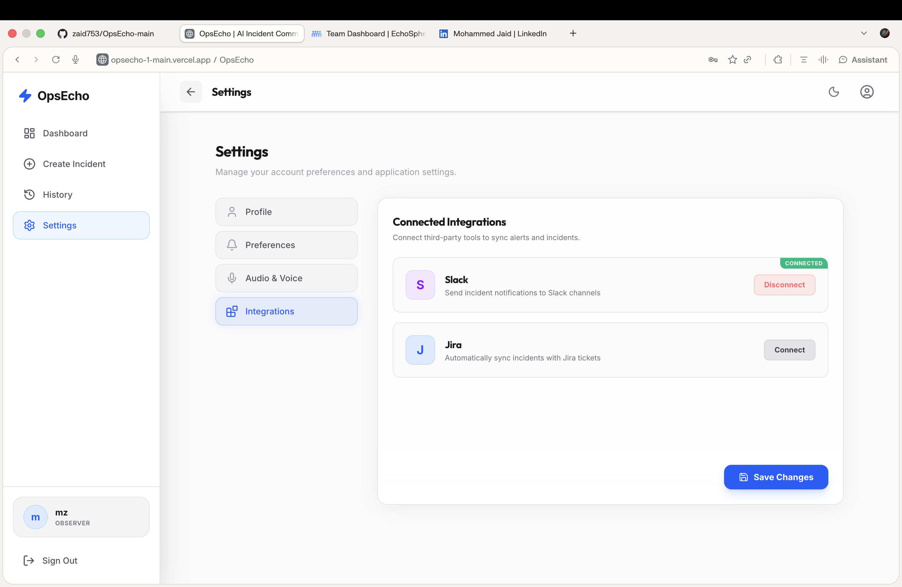 OpsEcho - Voice Incident Commander