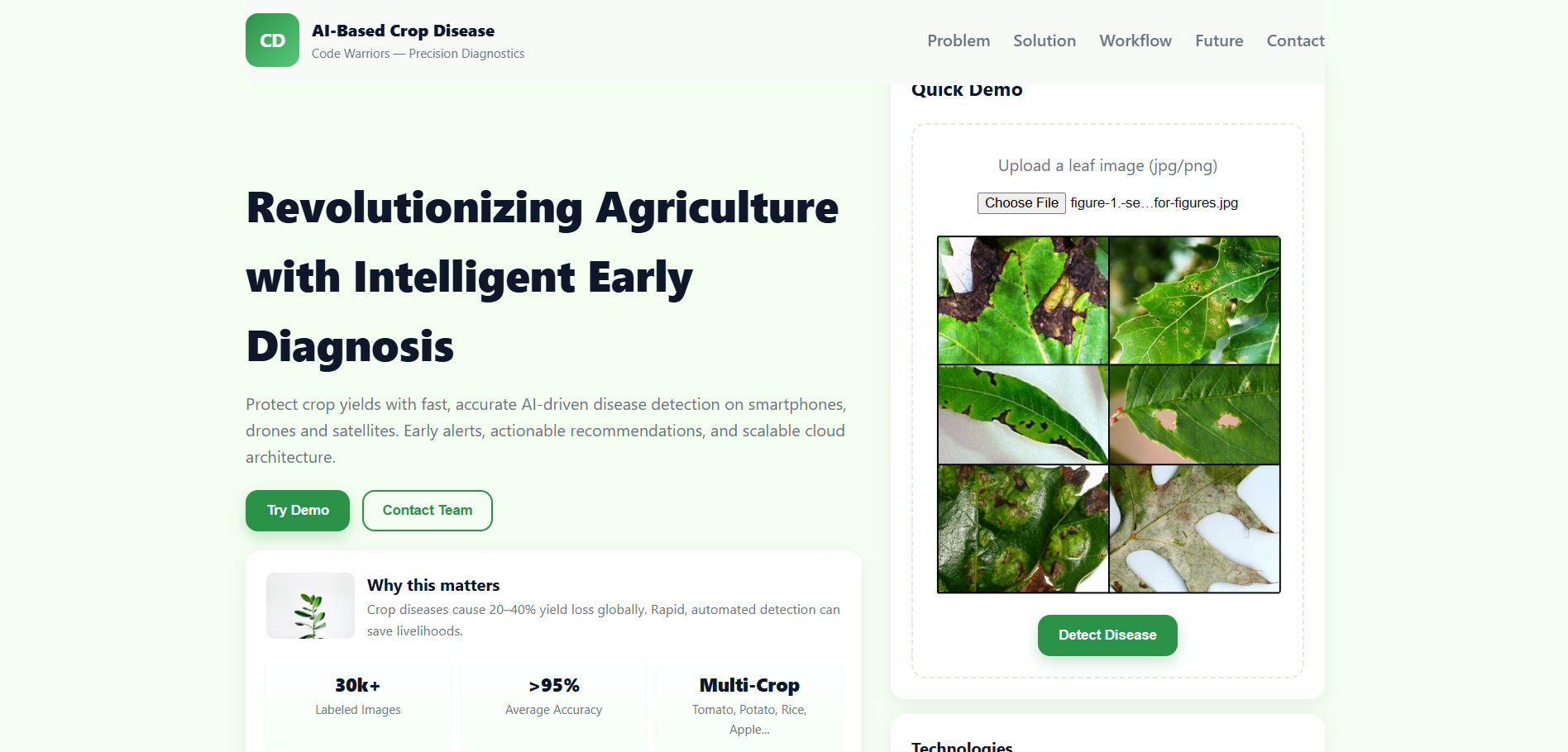 AI BASED CROP DISEASE DETECTION SYSTEM