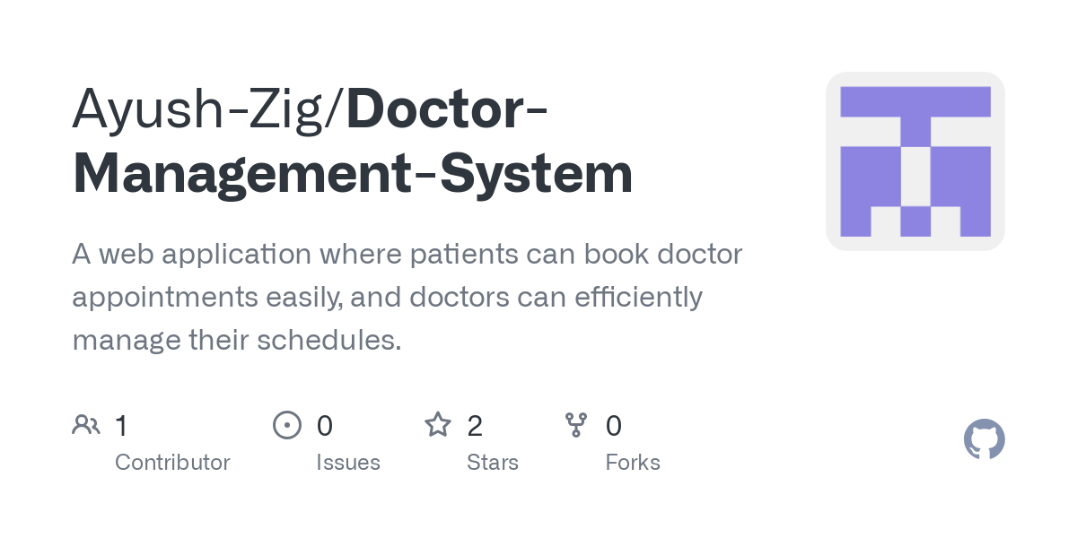 GitHub - Ayush-Zig/Doctor-Management-System at my-new-branch