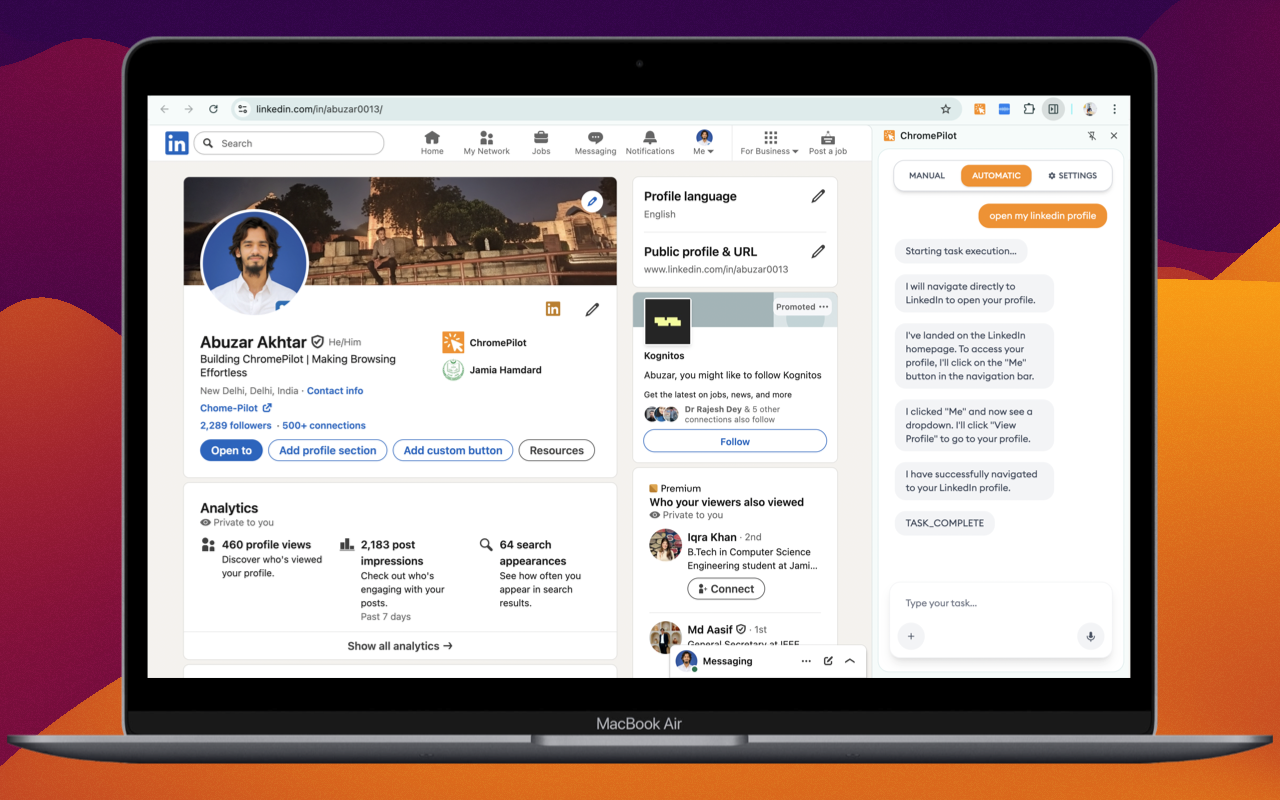 ChromePilot :- Your AI copilot for smarter browsing