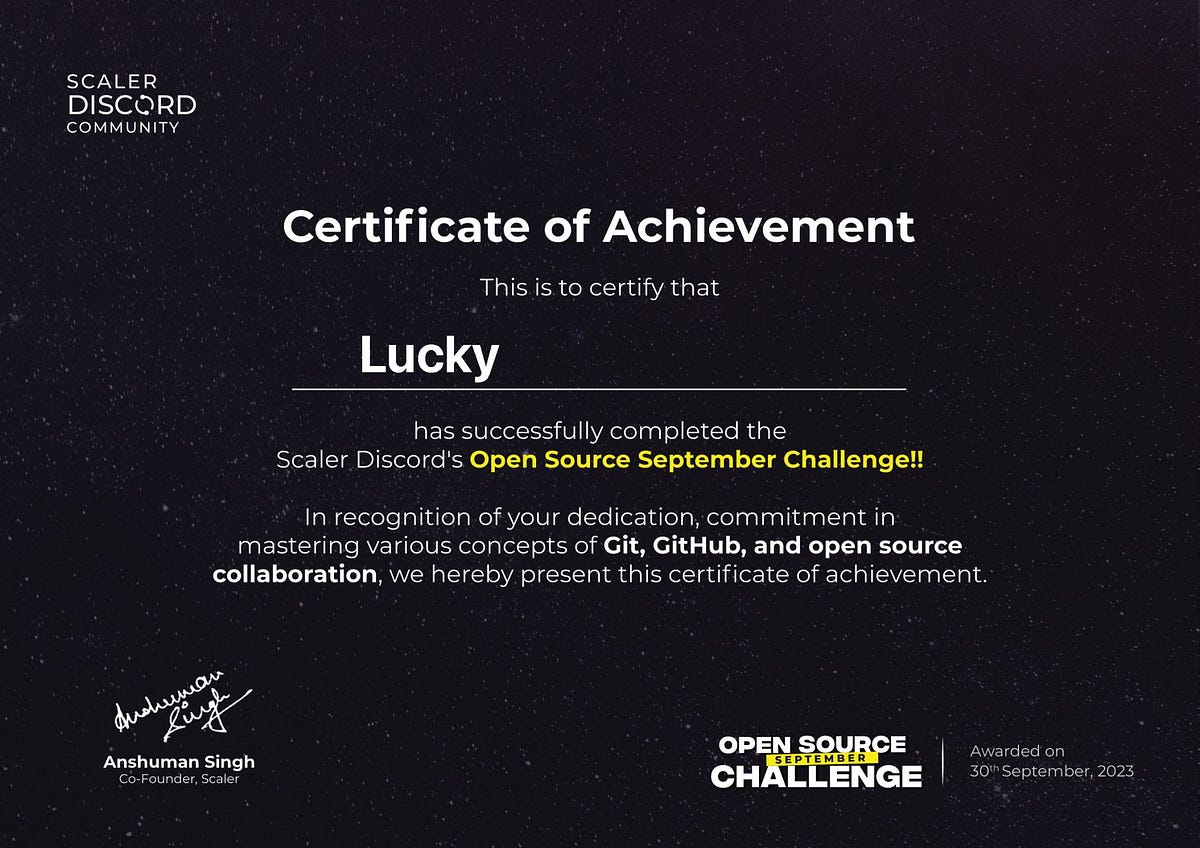 Scaler September Open Source Challenge,23