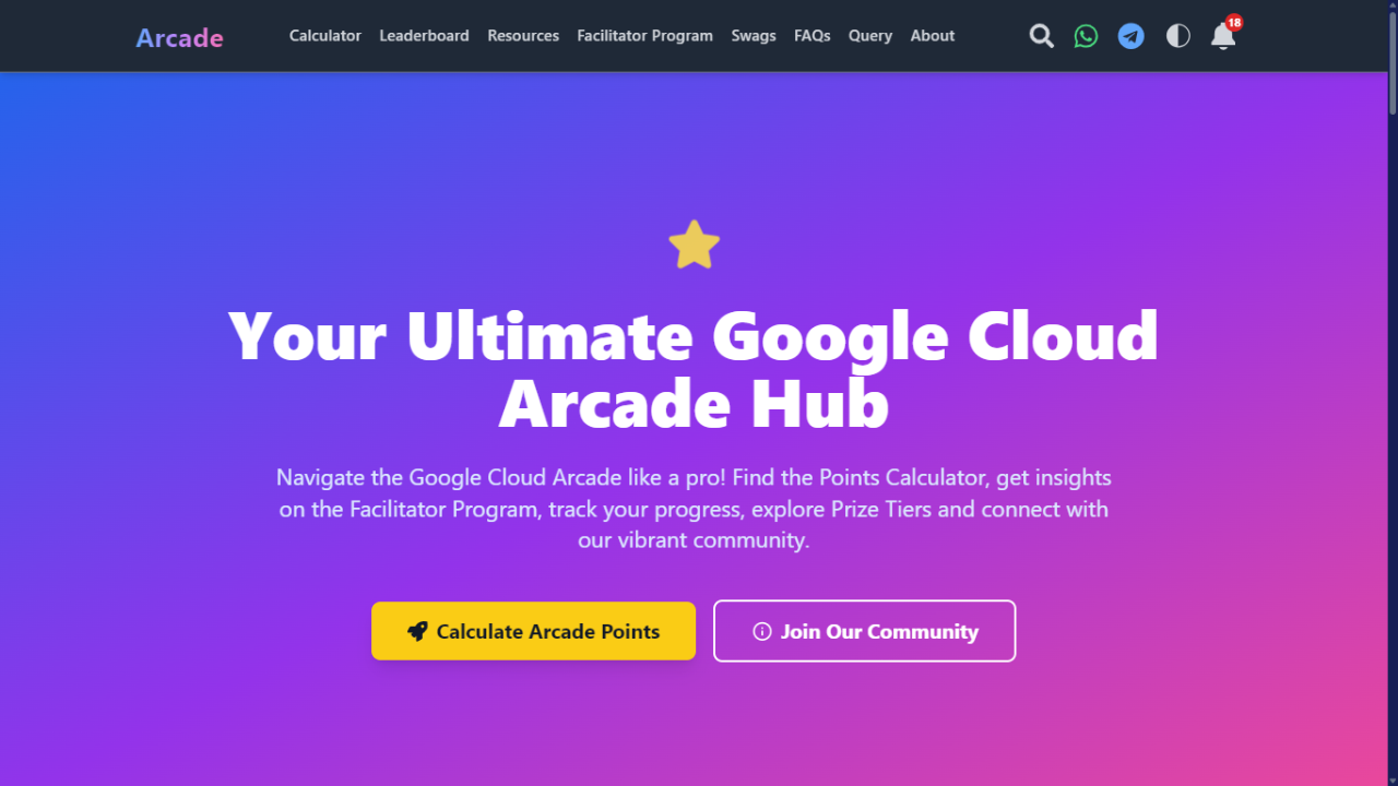 Google Cloud Arcade Points Calculator (2026) – Track Your Progress | Arcade Facilitator Program Google Cloud Arcade Points Calculator (2026) – Track Your Progress | Arcade Facilitator Program