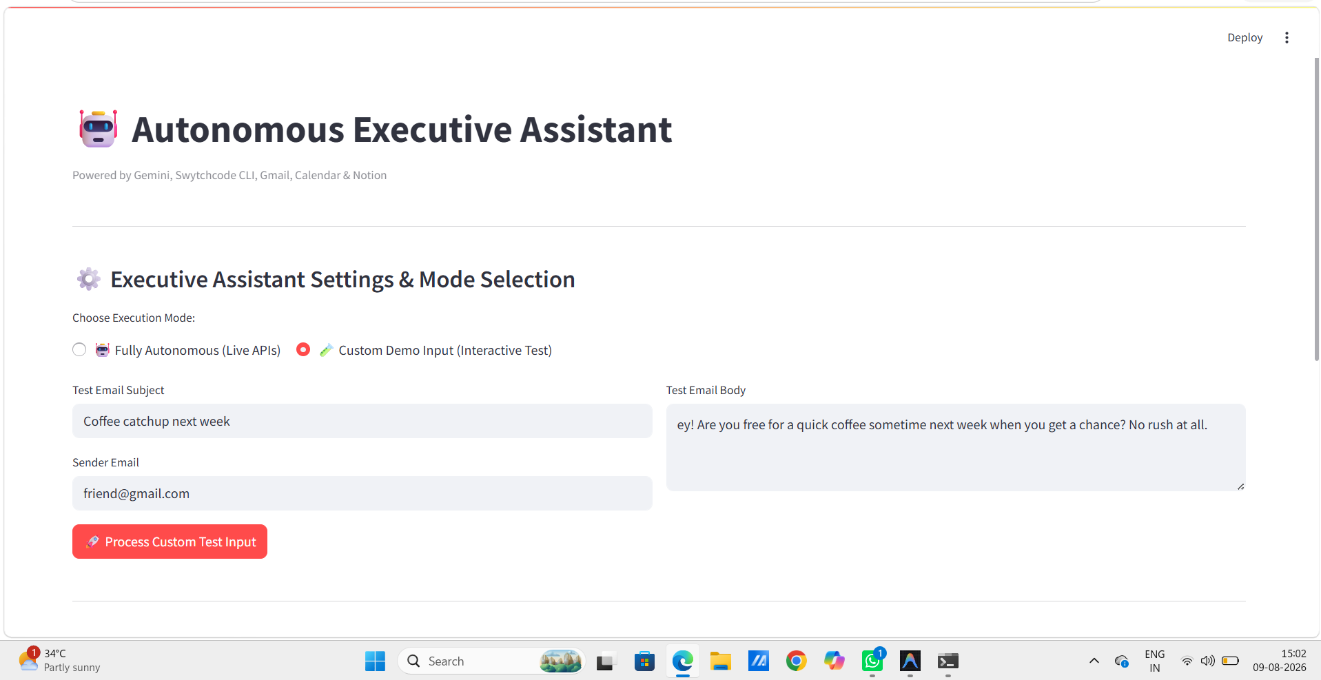 Autonomous Executive Assistant AI Autonomous Executive Assistant AI