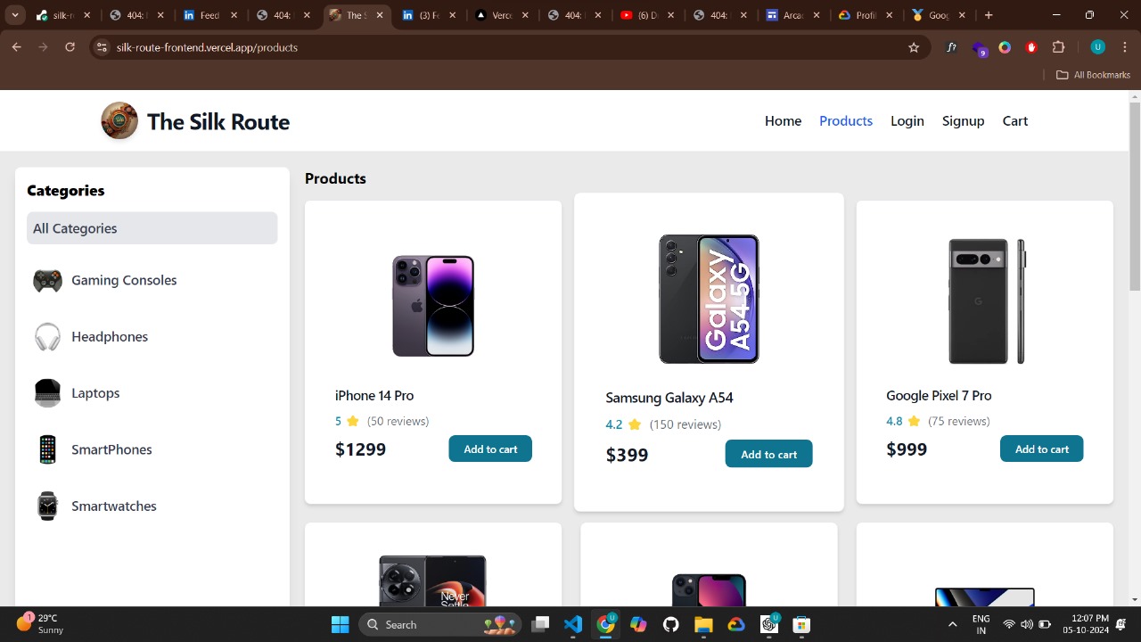 The Silk Route: An E-commerce webapp 