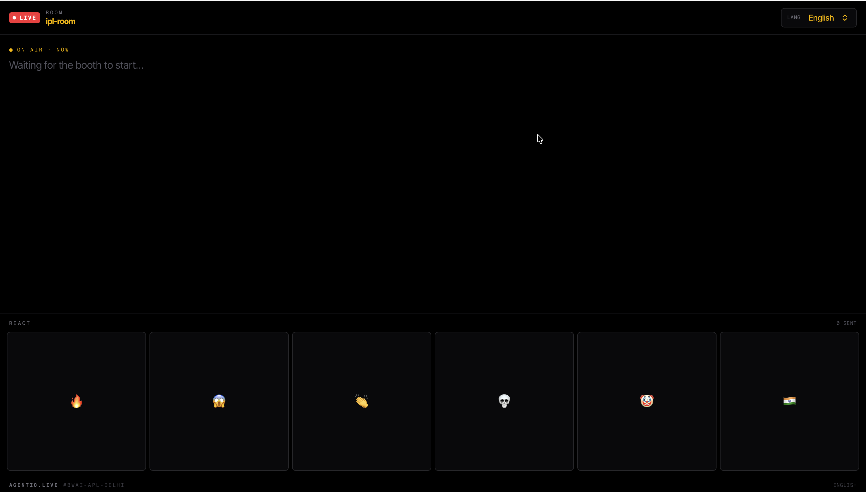 AGENTIC.LIVE — The broadcast booth in a browser tab AGENTIC.LIVE — The broadcast booth in a browser tab