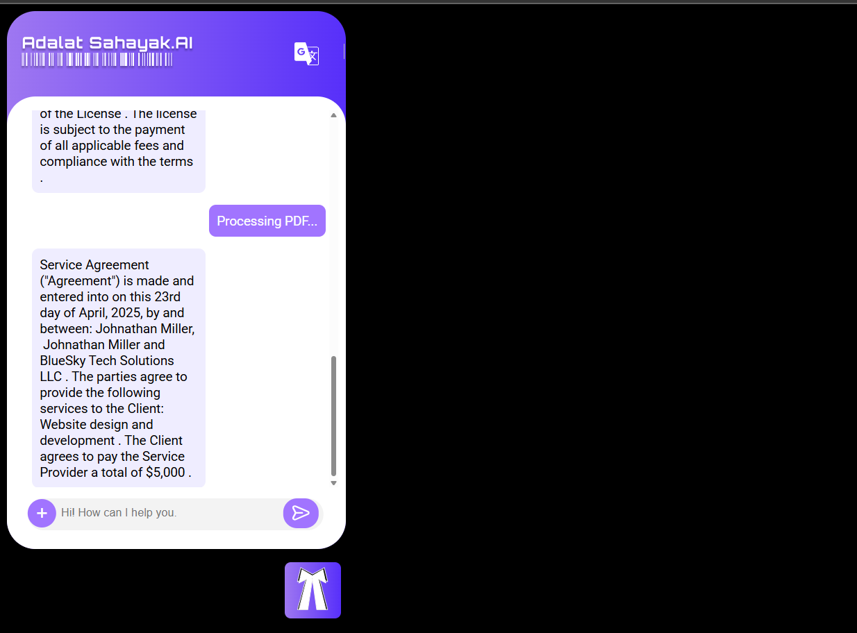 Adalat Sahayak.AI - Your personal AI legal assistant