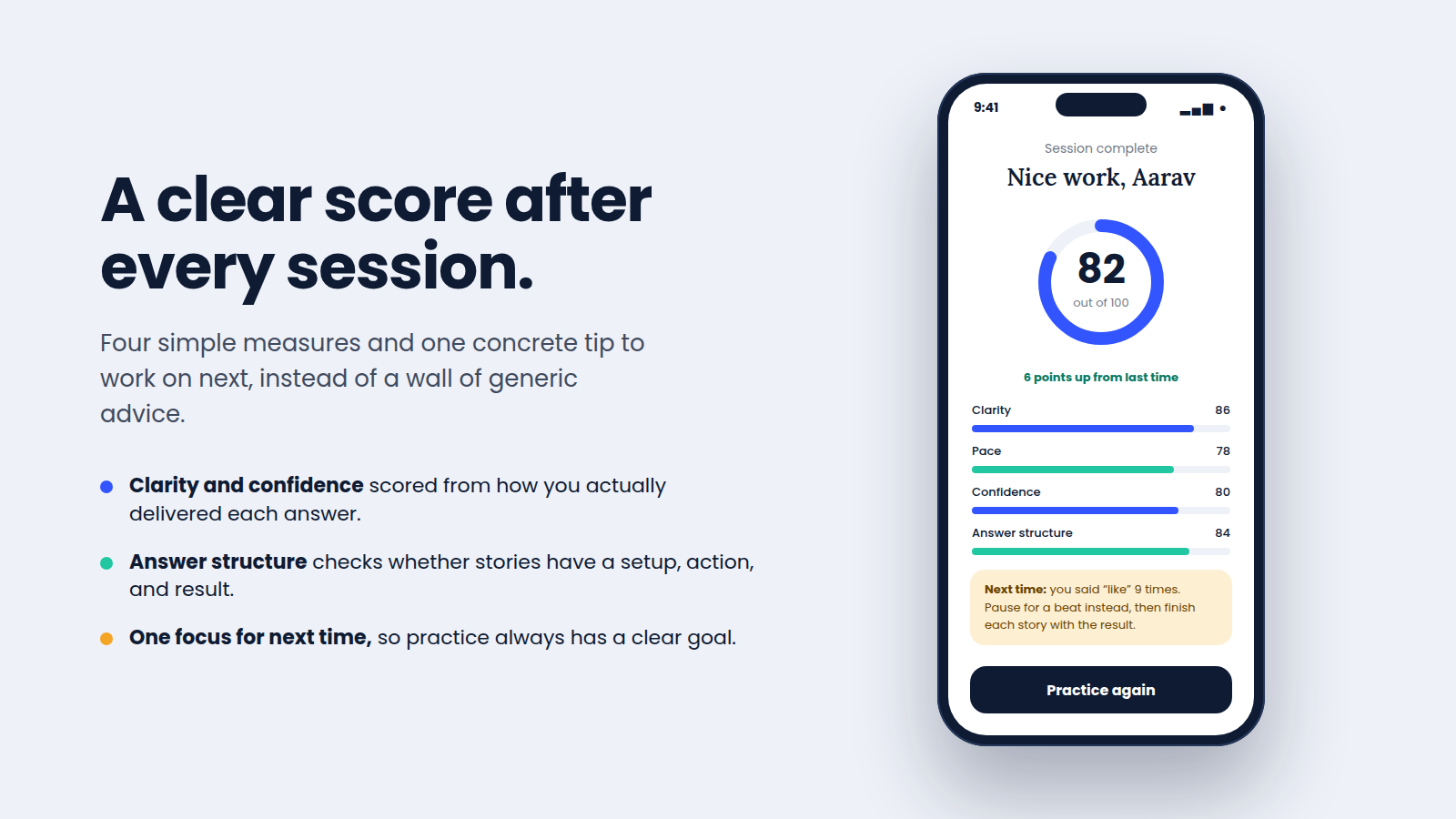 A voice coach for job interviews on mobile. A voice coach for job interviews on mobile.
