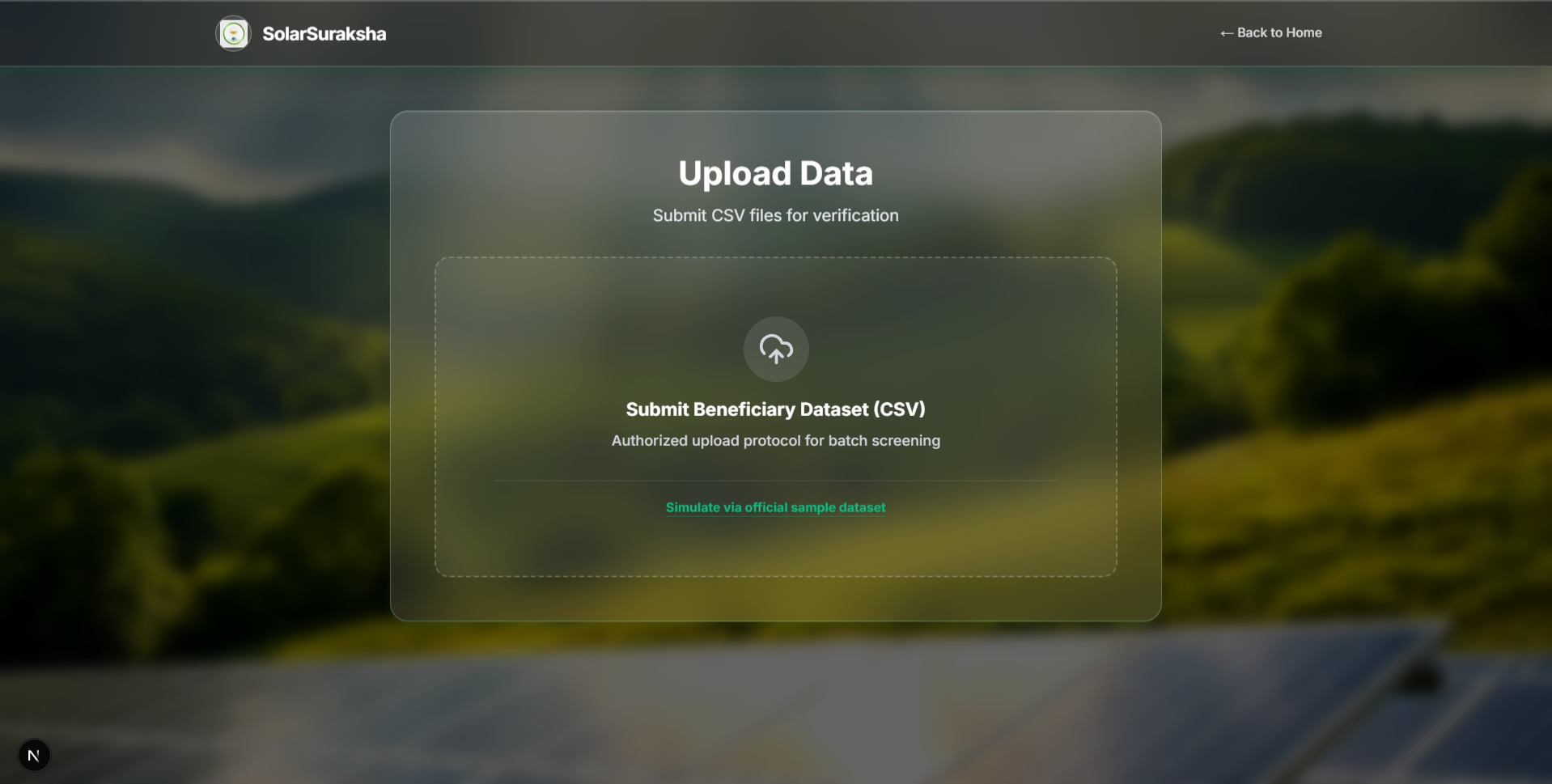 SolarSuraksha(Solar Subsidy Fraud Detector)