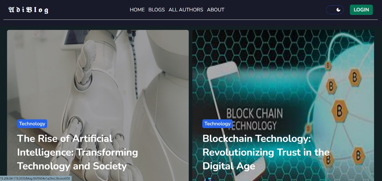 Blogging Web Application Blogging Web Application