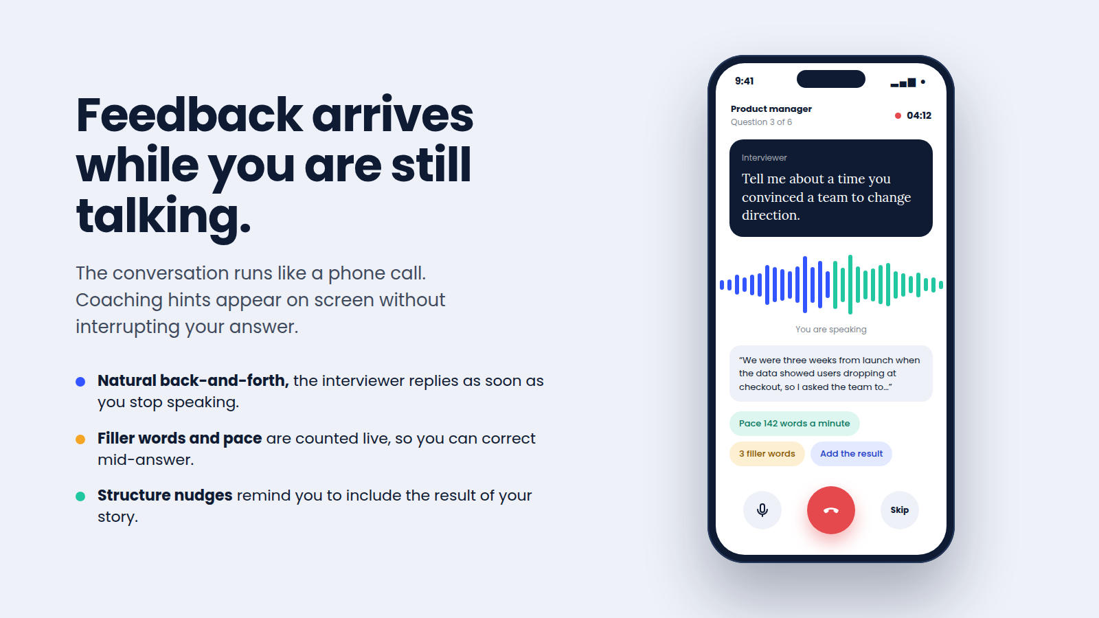 A voice coach for job interviews on mobile. A voice coach for job interviews on mobile.