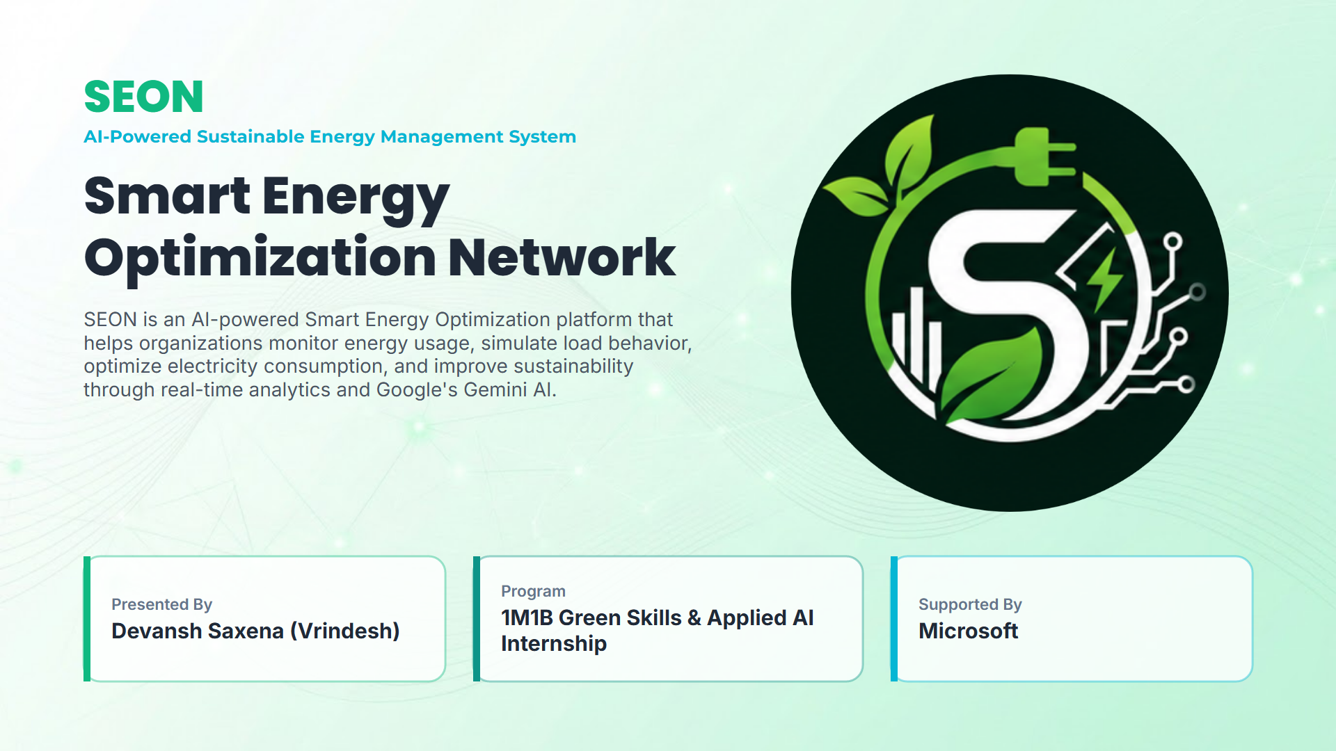 Seon (Smart Energy Optimization Network) Seon (Smart Energy Optimization Network)