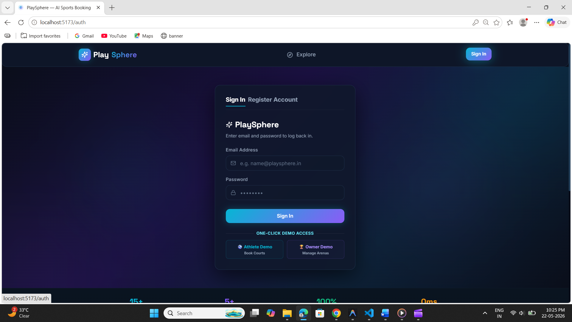 PlaySphere – Full Stack Sports Venue Booking Platform | AI-Powered Web App (MERN Project)