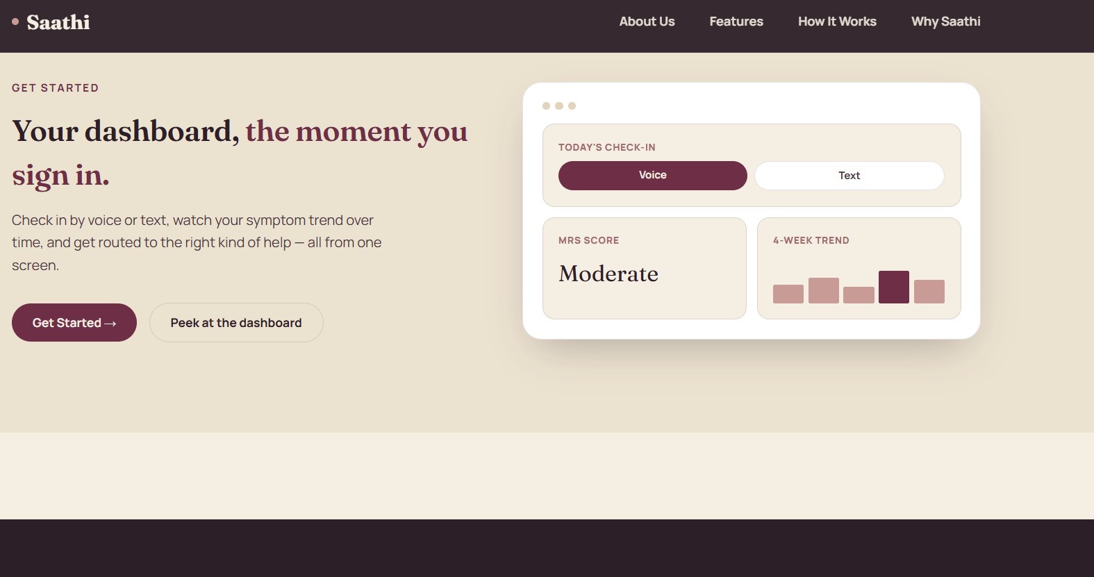 Saathi - Symptom awareness and Care Navigation tool 