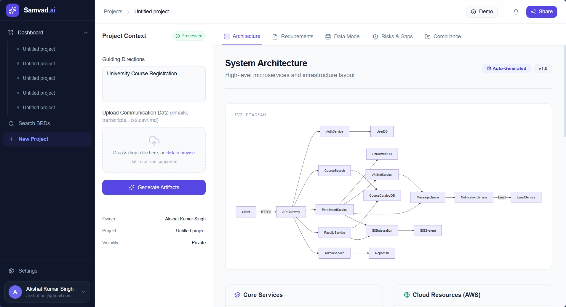 Samvad — AI-Powered BRD Extraction Agent