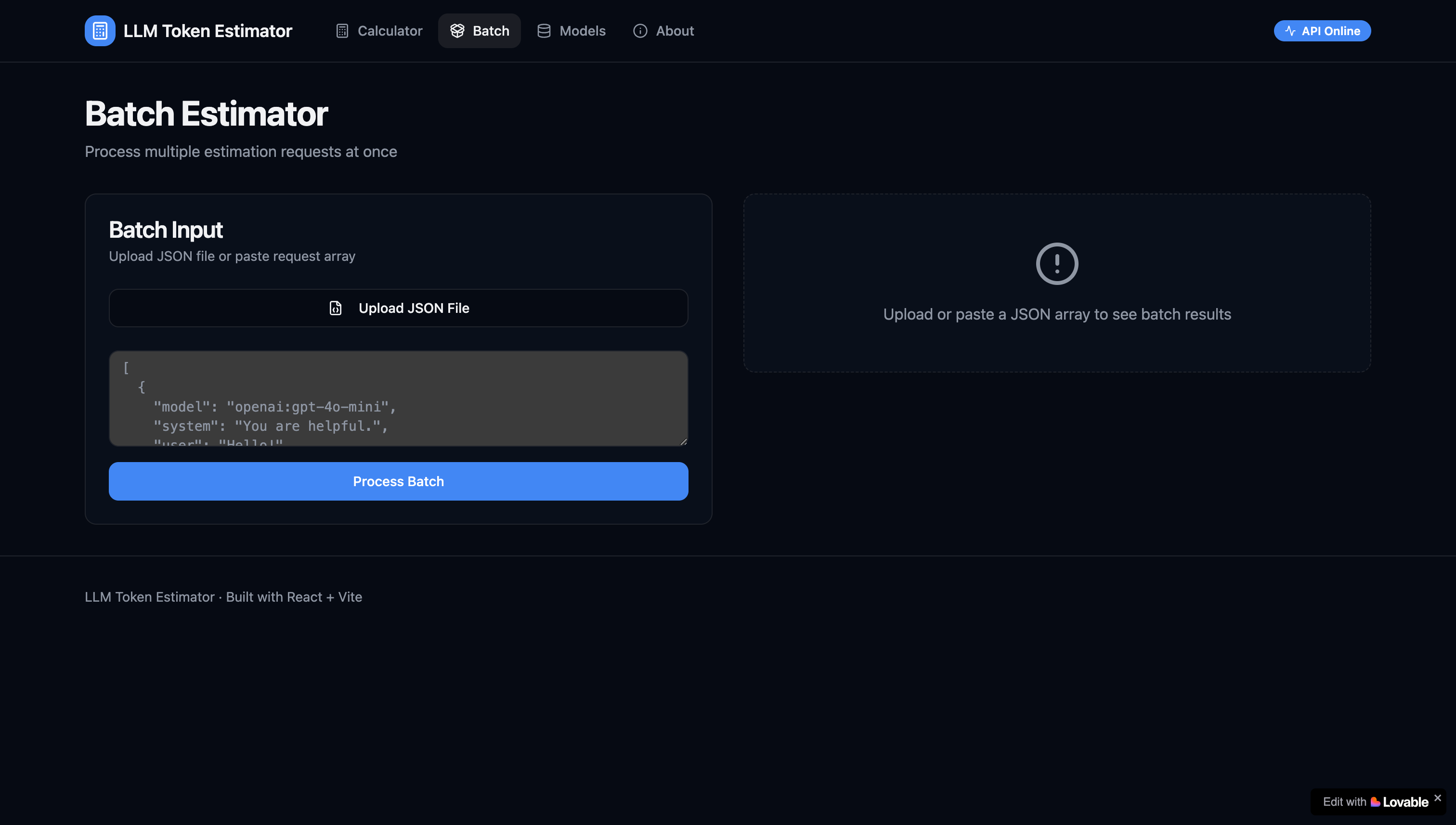 LLM Token Estimator
