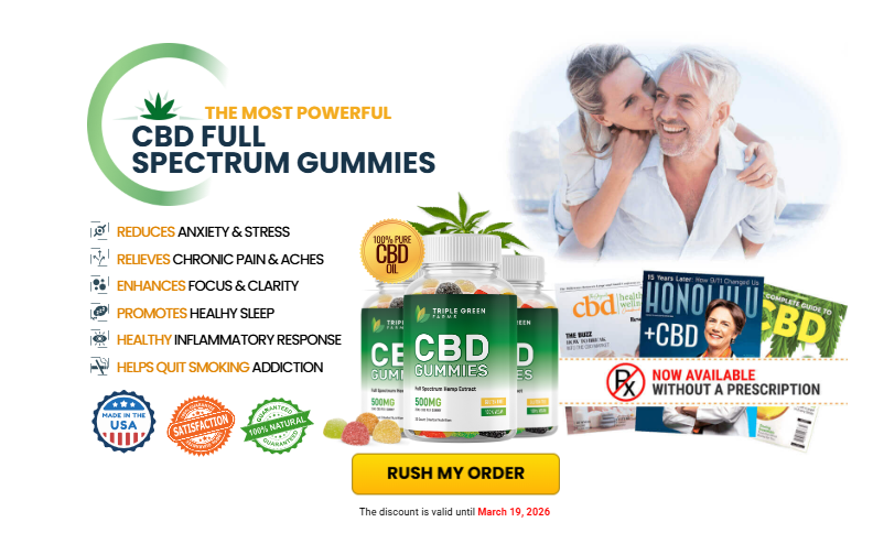  Triple Green Farms CBD Gummies Official Website | Stress & Sleep Support Formula (USA)