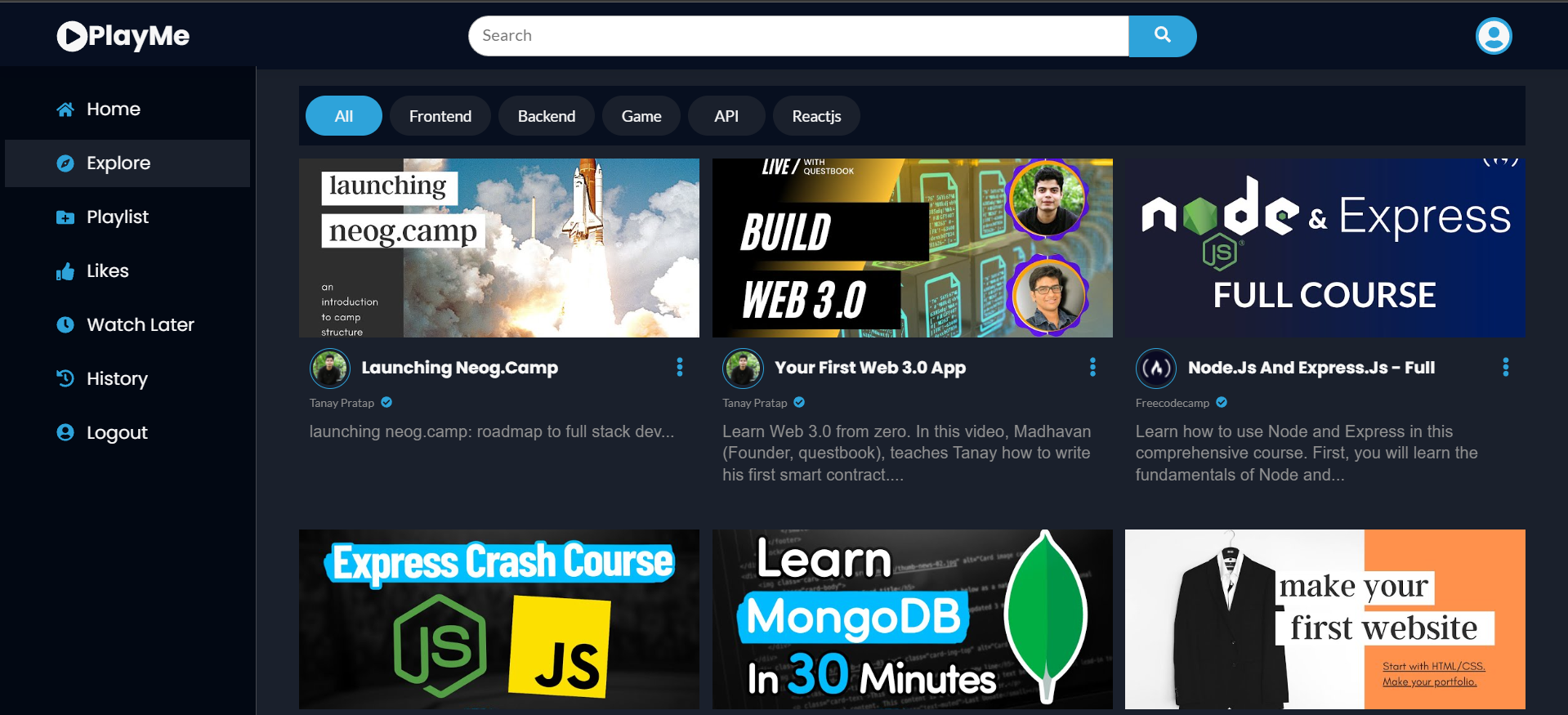Playme - A video library