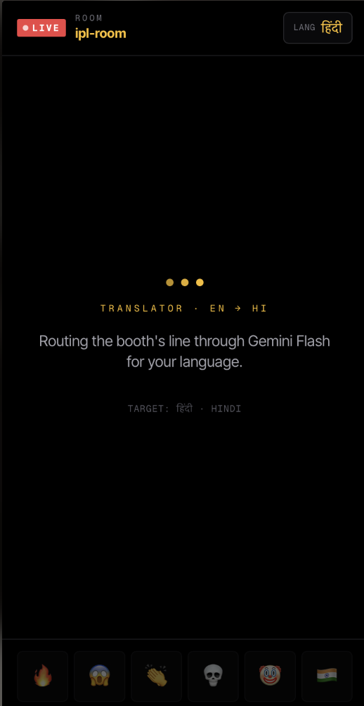 AGENTIC.LIVE — The broadcast booth in a browser tab AGENTIC.LIVE — The broadcast booth in a browser tab