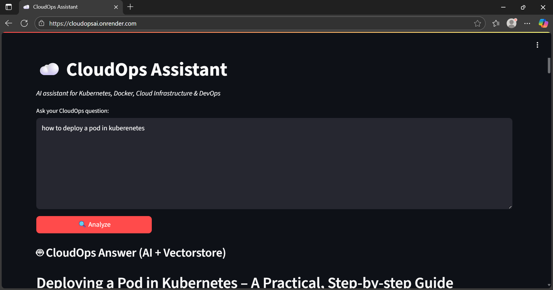 CloudOps Assistant