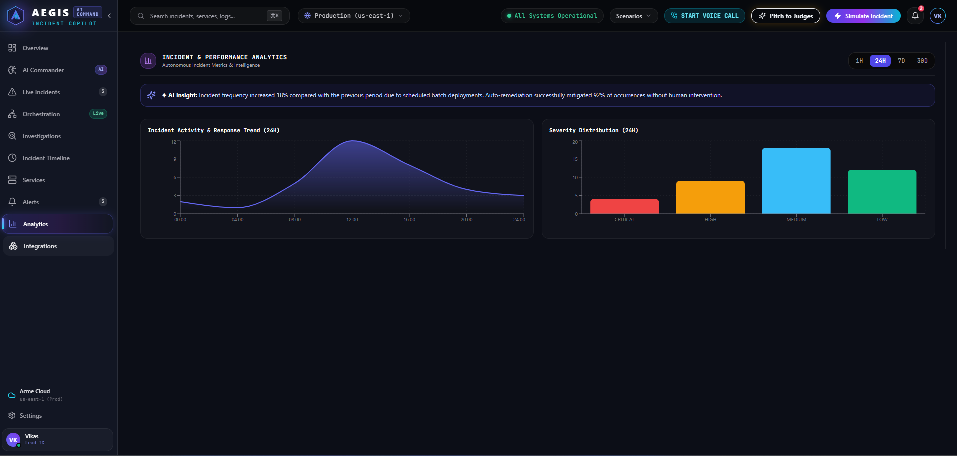 Aegis — Autonomous AI Incident Commander Aegis — Autonomous AI Incident Commander