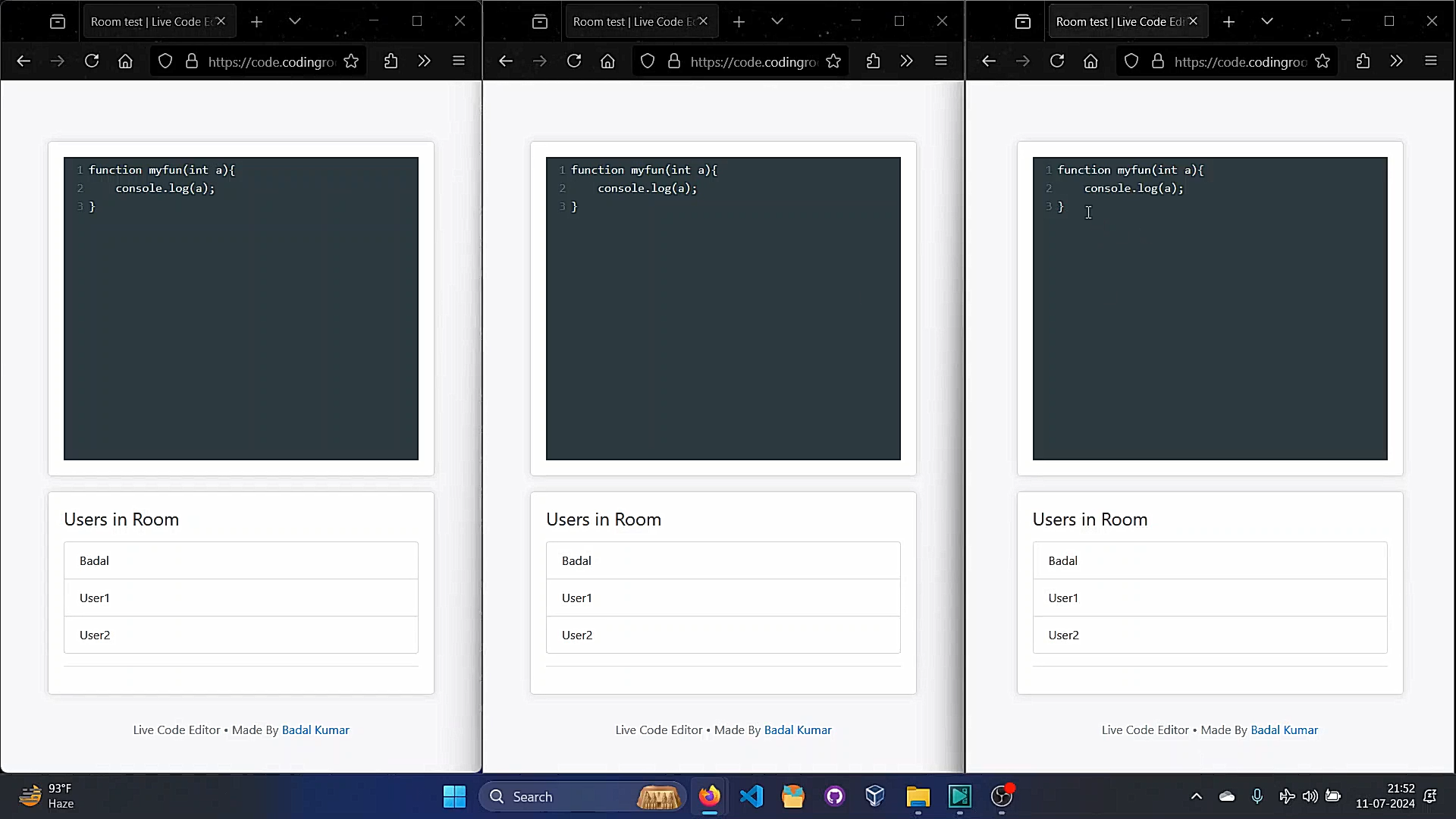 Live Code Editor