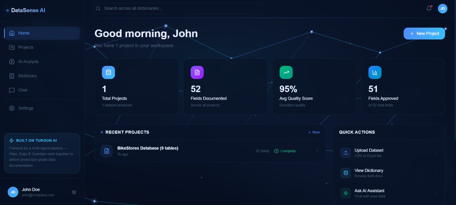 DataSense AI - Intelligent Data Dictionary Agent
