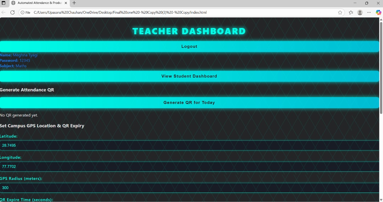 AUTOMATED ATTENDANCE AND STUDENT PRODUCTIVITY