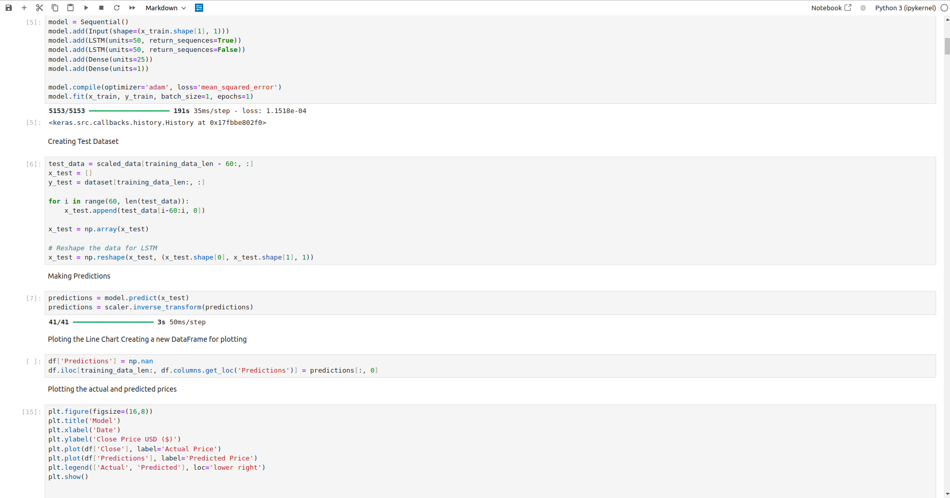 Stock Prediction Model