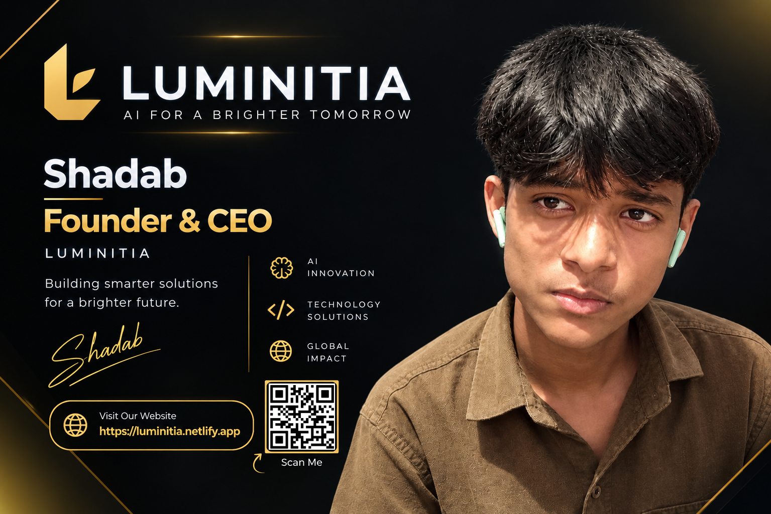 Luminitia founder shadab 
