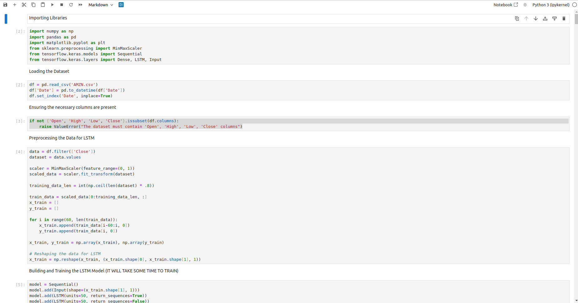 Stock Prediction Model
