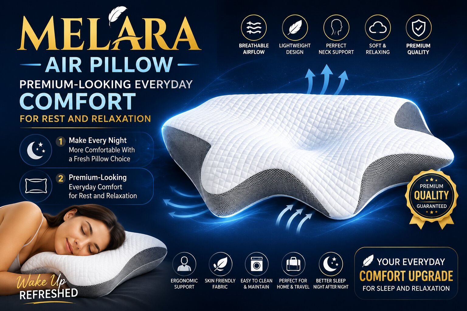 Melara Air Pillow Stomach Sleeper Feath | By Melara Air Pillow