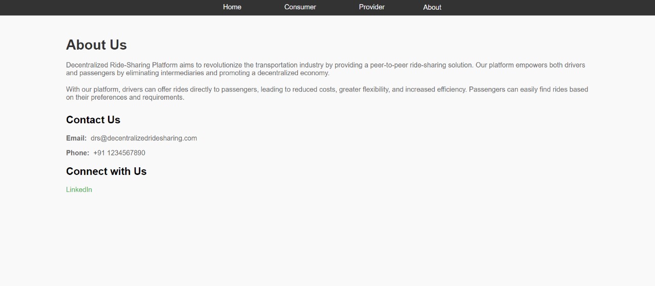 Decentralized Riding system Decentralized Riding system