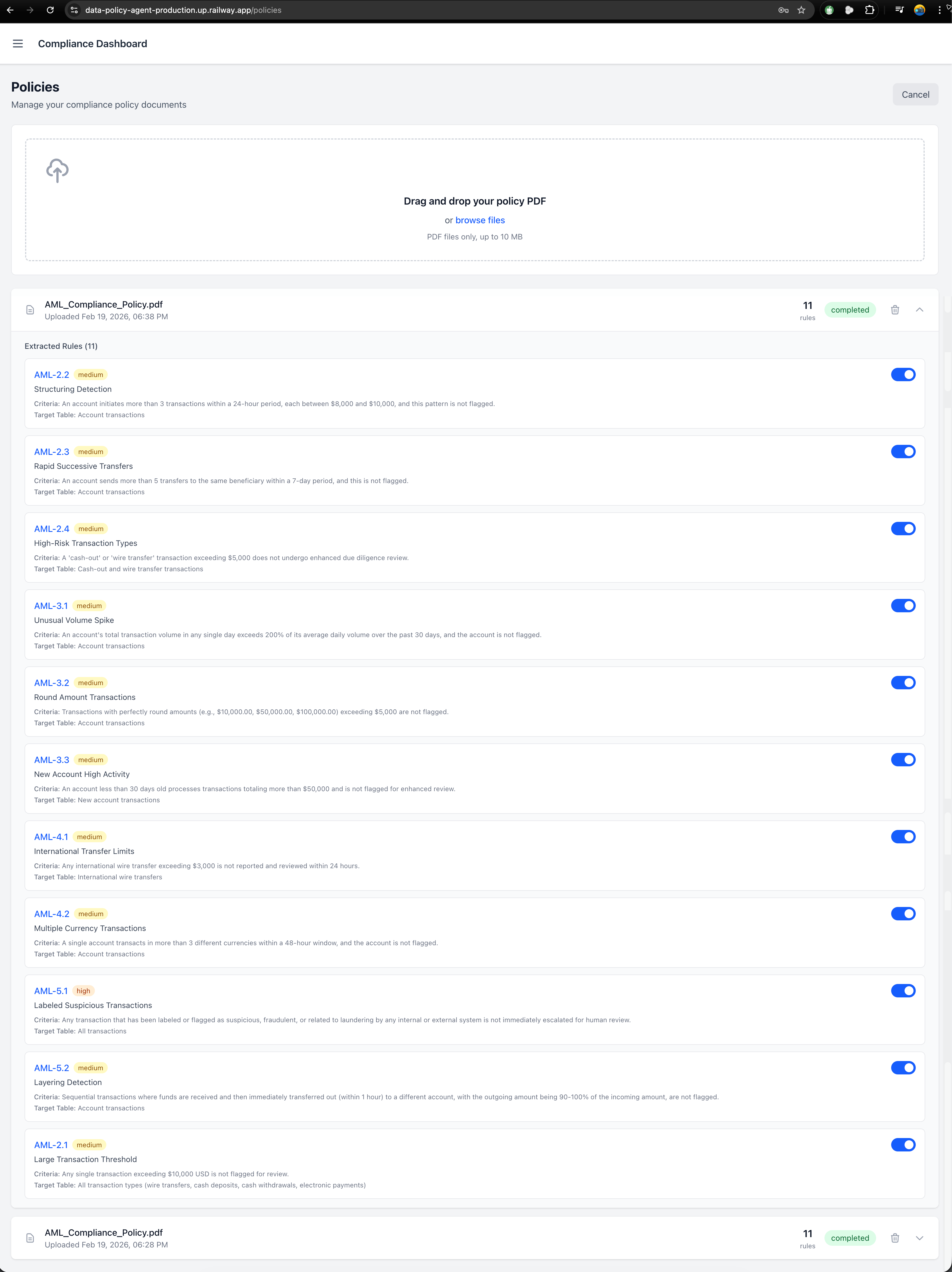 Data Policy Compliance Agent