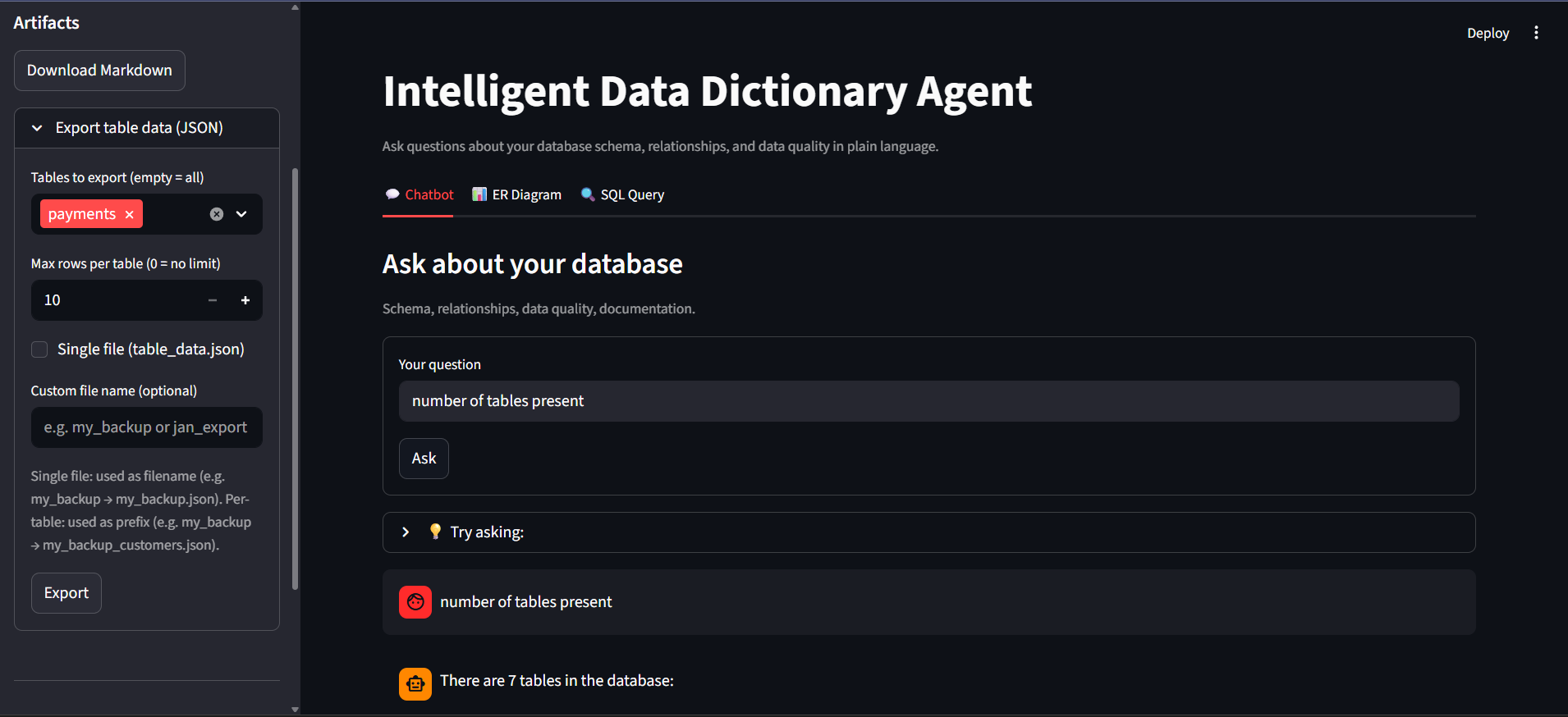 Intelligent Data Dictionary